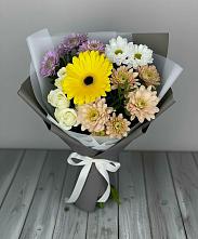 Букет цветов из:  Розы, Герберы и Хризантемы #REPLACE_PRED# Шамхал-Термене
