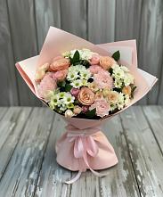 Букет цветов из:  Гвоздики, Розы и Хризантемы в Шамхал-Термене