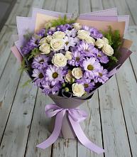 Букет цветов из:  Хризантемы и Розы в Шамхал-Термене